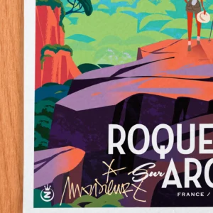 Affiche Roquebrune Signée Monsieur Z, Tirage d'art,
