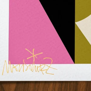 Affiche Abstraite Signée Monsieur Z, Tirage d'art,