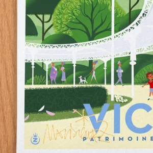 Affiche vichy Signée Monsieur Z, Tirage d'art,
