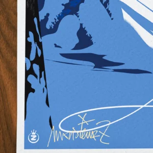 Affiche Alpes Signée Monsieur Z, Tirage d'art,