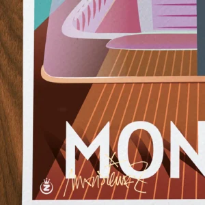Affiche Monaco Signée Monsieur Z, Tirage d'art,