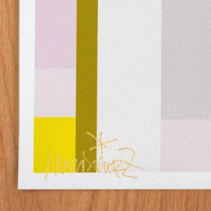 Affiche Abstraite Signée Monsieur Z, Tirage d'art,