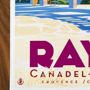 Affiche Rayol Signée Monsieur Z, Tirage d'art,