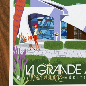 Affiche La grande motte Signée Monsieur Z, Tirage d'art,