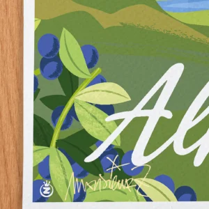Affiche alpes Signée Monsieur Z, Tirage d'art,