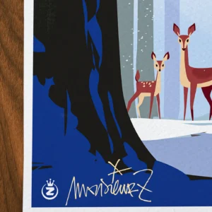 Affiche Ski Signée Monsieur Z, Tirage d'art,