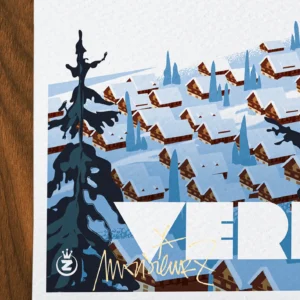 Affiche Verbier Signée Monsieur Z, Tirage d'art,