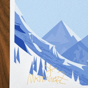 Affiche Ski Signée Monsieur Z, Tirage d'art,