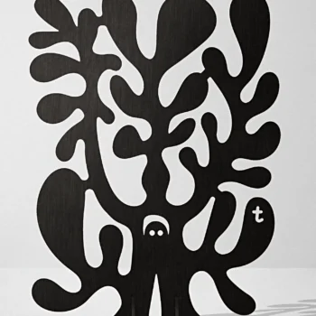 Sculpture Métalique, arbre de vie statue Moderne, aluminium noir Artiste Tino