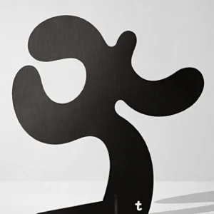 Sculpture Métalique, Coureur statue Moderne, aluminium noir Artiste Tino