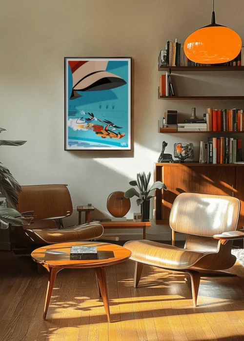 Affiche Ratz rapido Razmo, svetlanna design carré dessin animée,