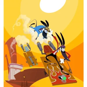 Affiche Ratz rapido Razmo, svetlanna design carré dessin animée,