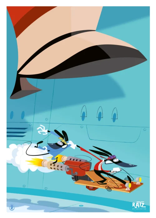 Affiche Ratz rapido Razmo, svetlanna design carré dessin animée,