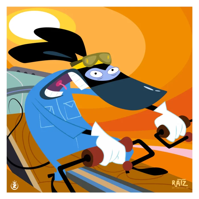 Affiche Ratz Razmo carré dessin animée,