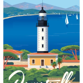 Affiche Phare de Camarat Ramatuelle Monsieur Z, Affiche AAZ, Affiche de Collection, Affiche côte d'azur,