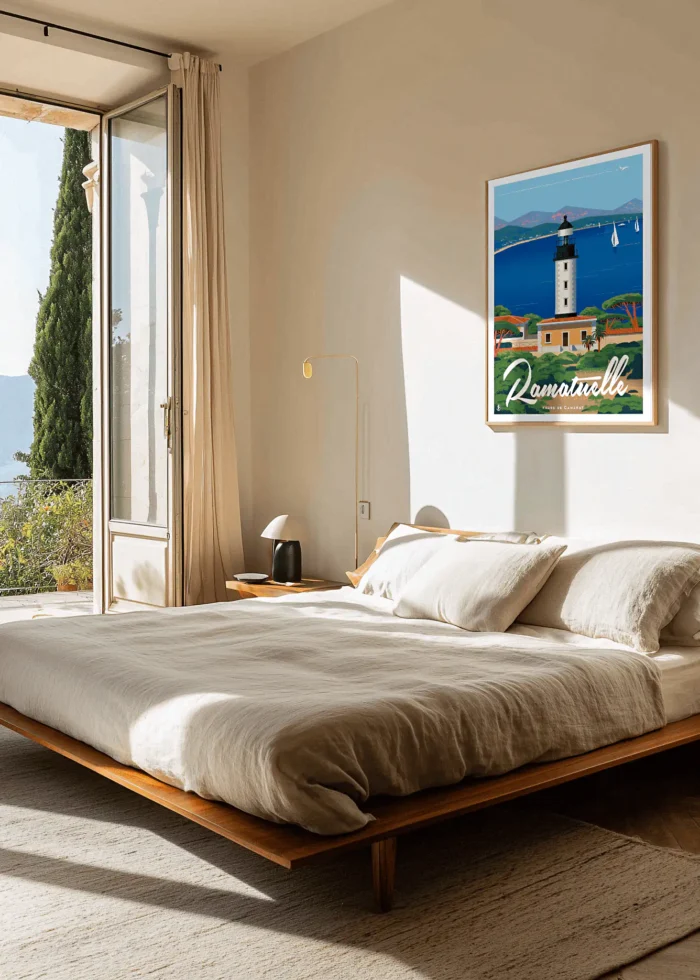 550_site Affiche Ramatuelle Monsieur Z . Décoration d'intérieur. Fine Art Mockup