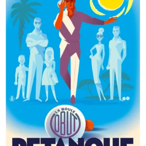 Affiche pétanque Obut Monsieur Z, Affiche AAZ, Affiche de Collection, Affiche boule de pétanque,