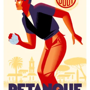 Affiche pétanque Obut Monsieur Z, Affiche AAZ, Affiche de Collection, Affiche boule de pétanque,