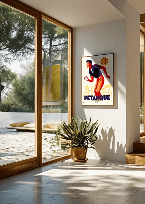 Affiche Pétanque Monsieur Z . Décoration d'intérieur. AAZ Galerie