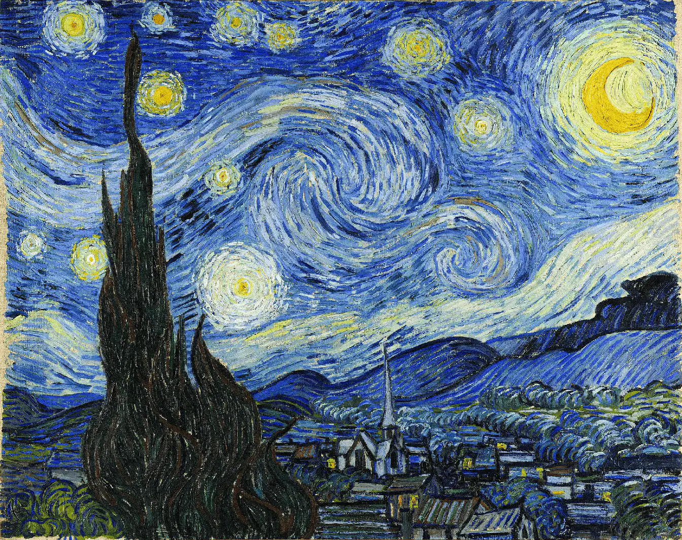 Nuit Étoilée par Claude Monet, Art, œuvre, Tableau, Peinture, Masterpiece