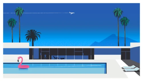 Affiche Flament Rose Monsieur Z, Affiche AAZ, Affiche de Collection, Affiche archi