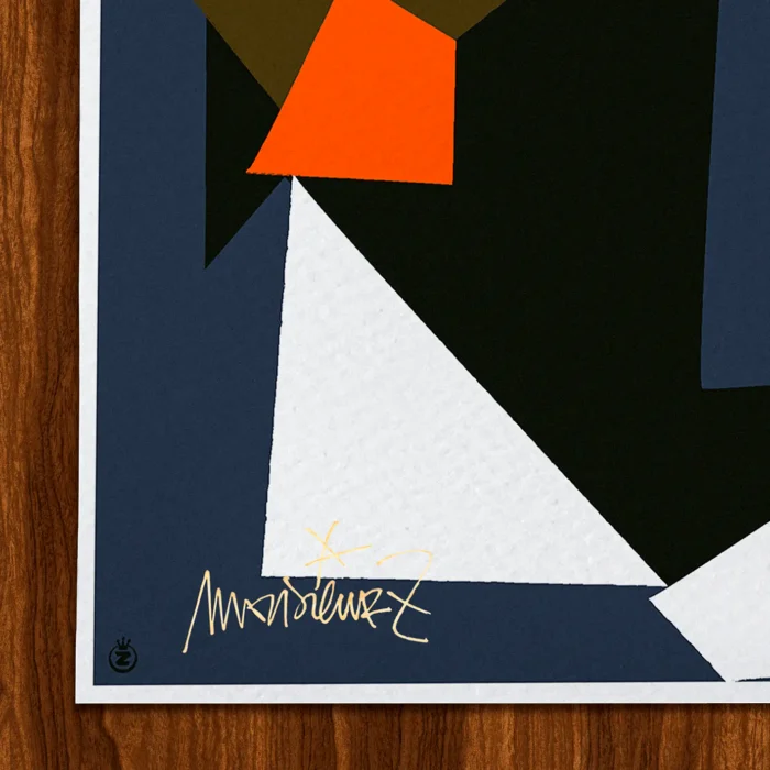 Carre-Signature-302 Affiche abstrait Signée Monsieur Z, Tirage d'art,