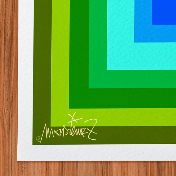 Carre-Signature-499 Affiche abstrait Signée Monsieur Z, Tirage d'art,