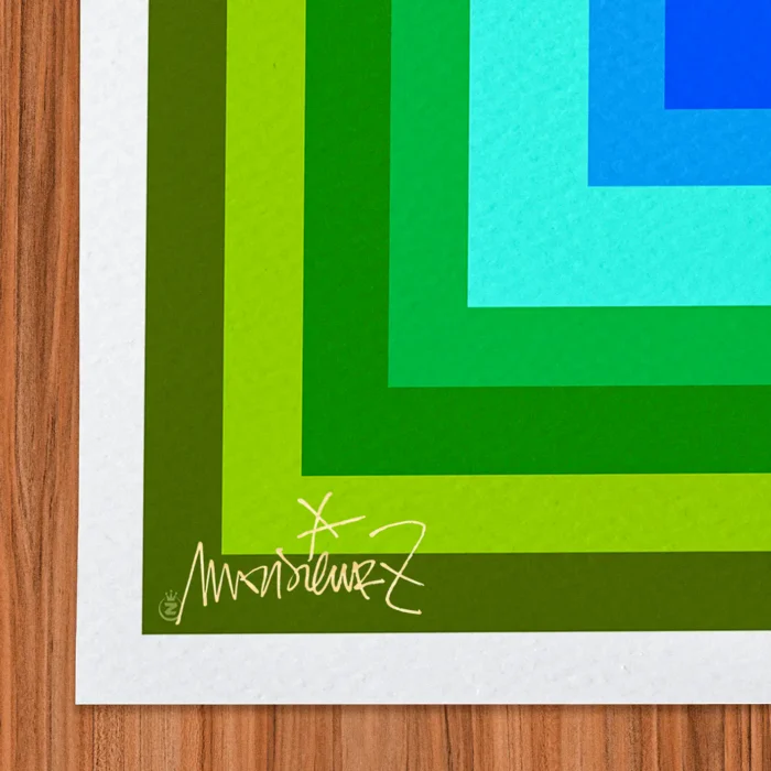 Carre-Signature-499 Affiche abstrait Signée Monsieur Z, Tirage d'art,