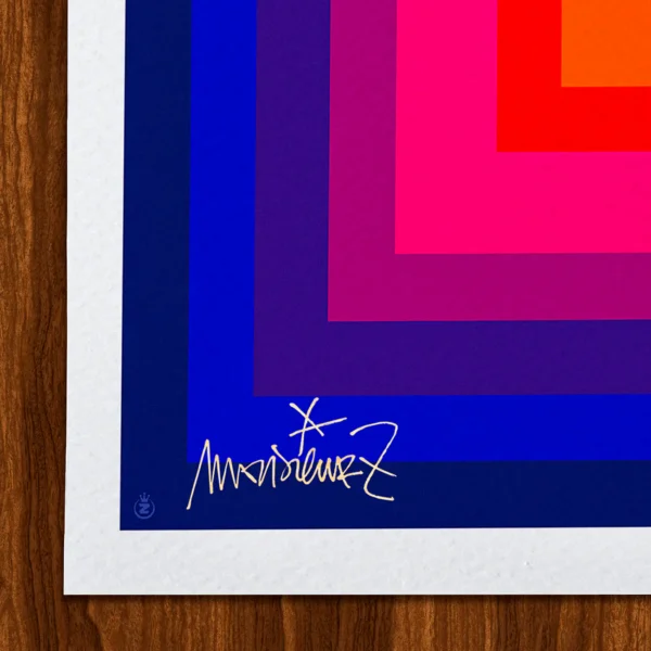 Carre-Signature-500 Affiche abstrait Signée Monsieur Z, Tirage d'art,