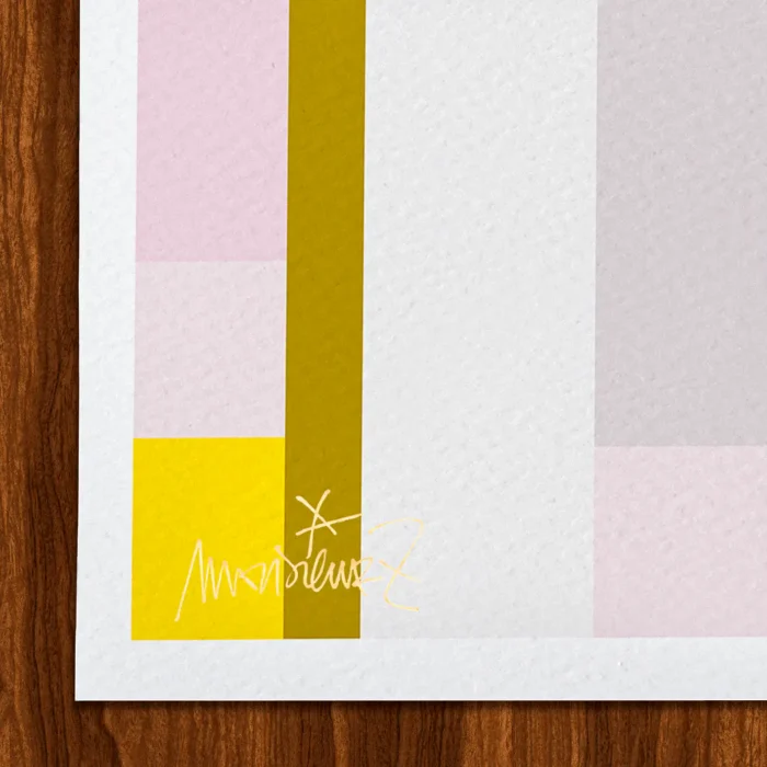 Carré-Signature-501 Affiche Abstrait Signée Monsieur Z, Tirage d'art,