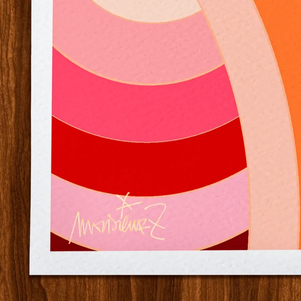 Carré-Signature-527 Affiche Abstrait Signée Monsieur Z, Tirage d'art,