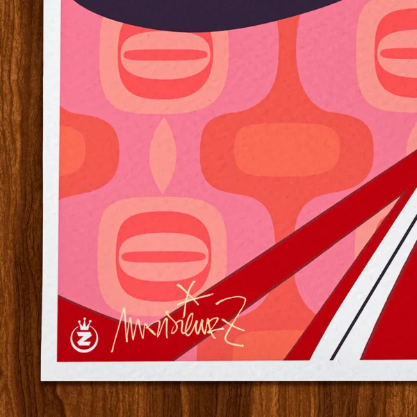 Carre-Signature-RATZ-Rapido Affiche ratz Signée Monsieur Z, Tirage d'art,