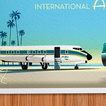 Affiche avion Signée Monsieur Z, Tirage d'art,