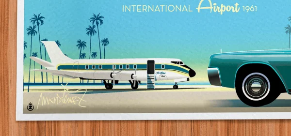 Long-Signature-335 Affiche avion Signée Monsieur Z, Tirage d'art,