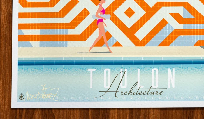 Long-Signature-350 Affiche architecture Signée Monsieur Z, Tirage d'art,