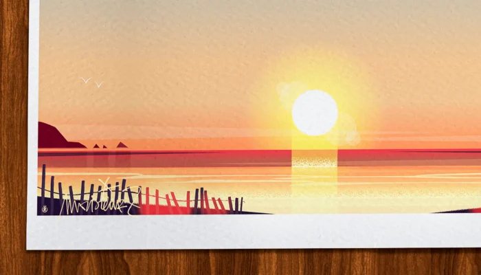 Long-Signature-366 Affiche côte d'azur Signée Monsieur Z, Tirage d'art,