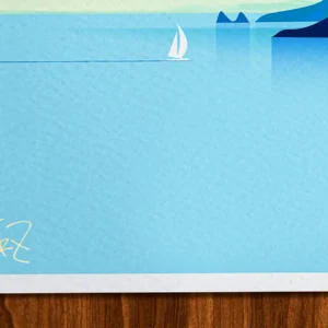 Affiche côte d'azur Signée Monsieur Z, Tirage d'art,