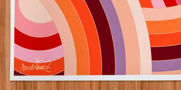 Long-Signature-526 Affiche Abstrait Signée Monsieur Z, Tirage d'art,