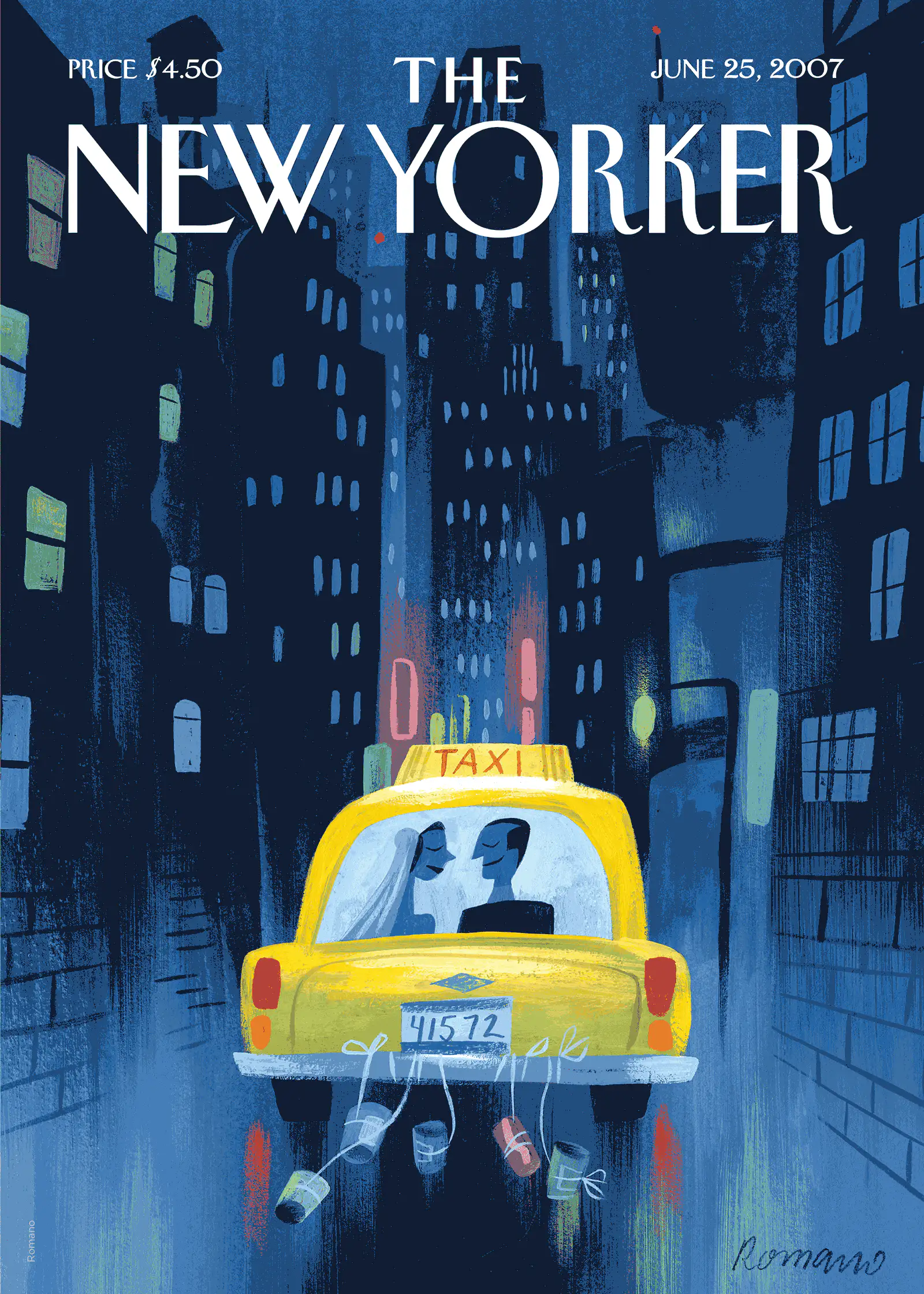 Lou romano The New Yorker Cover, Blue, June 25 2007