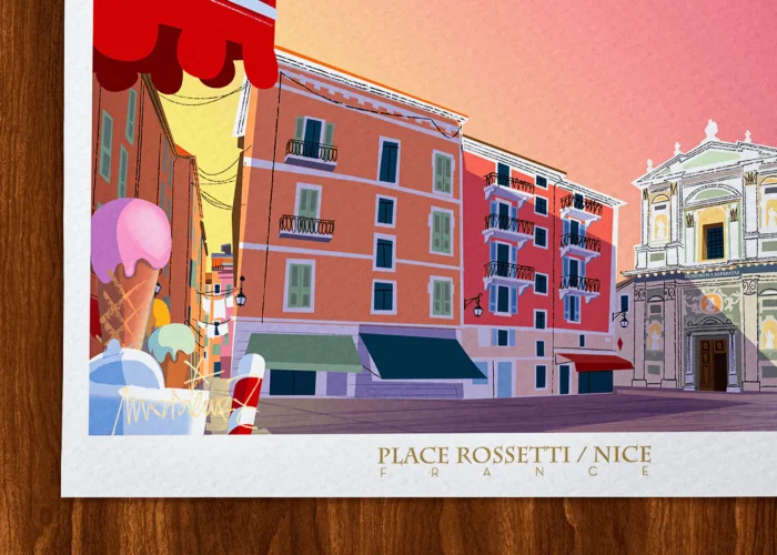 Rectangle-Signature-206 Affiche côte d'azur Signée Monsieur Z, Tirage d'art,