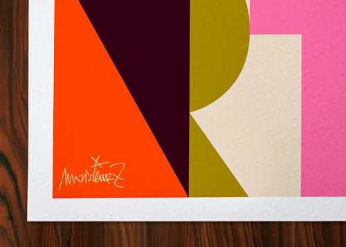 Affiche abstrait Signée Monsieur Z, Tirage d'art,