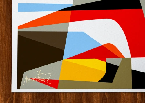 Affiche abstrait Signée Monsieur Z, Tirage d'art,