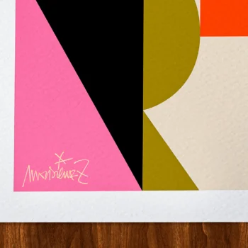 Affiche abstrait Signée Monsieur Z, Tirage d'art,