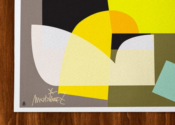 Rectangle-Signature-482 Affiche abstrait Signée Monsieur Z, Tirage d'art,