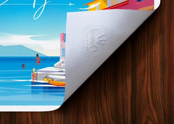 Rectangle-Tampon-446 Affiche Toulon Tampon Original Monsieur Z, Tirage d'art,