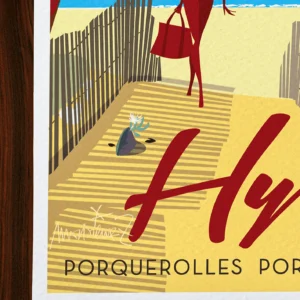 Affiche hyères Signée Monsieur Z, Tirage d'art,