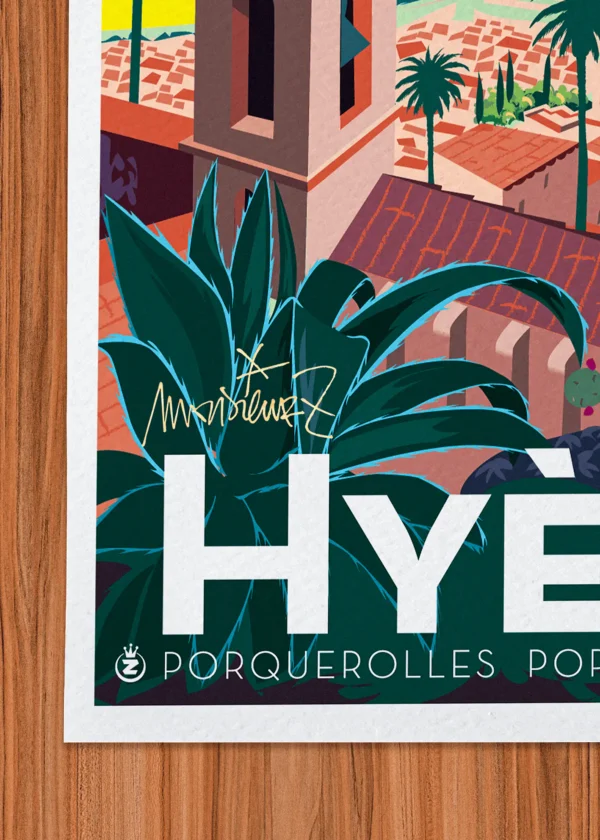 Signature-005 Affiche hyères Signée Monsieur Z, Tirage d'art,