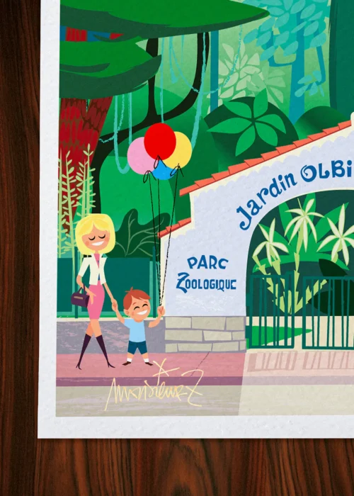 Affiche hyères Signée Monsieur Z, Tirage d'art,