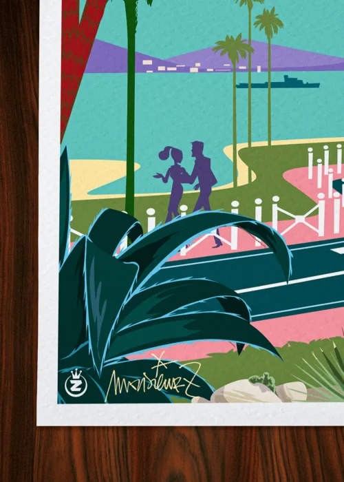 Affiche toulon Signée Monsieur Z, Tirage d'art,