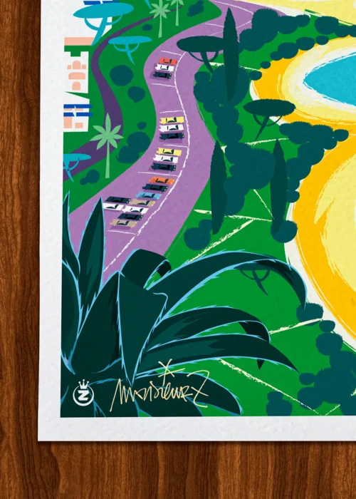 Affiche toulon Signée Monsieur Z, Tirage d'art,